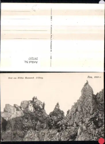 297257,Rax Grat am wilden Gamseck b. Reichenau Schwarzau Bergsteiger