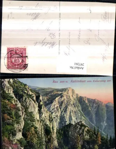 297261,Rax Kahlmäuer vom Kaisersteig Bergkulisse b. Schwarzau Reichenau