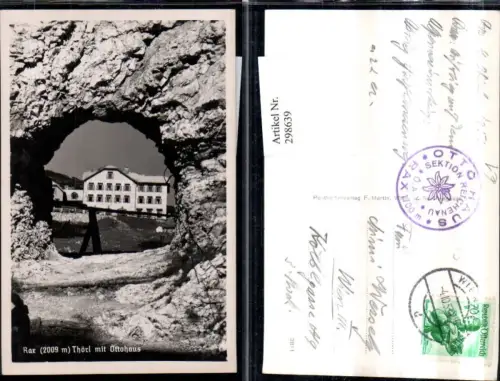 298639,Rax Thörl Törl Durchblick m. Ottohaus Berghütte b. Reichenau