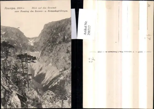 298717,Raxalpe Blick auf d. Gaisloch vom Zimmer- u. Katzenkopf-Steiges b. Reichenau Bergkulisse