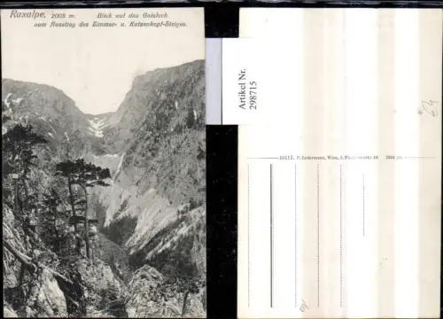 298715,Raxalpe Blick auf d. Gaisloch vom Zimmer- u. Katzenkopf-Steiges b. Reichenau Bergkulisse