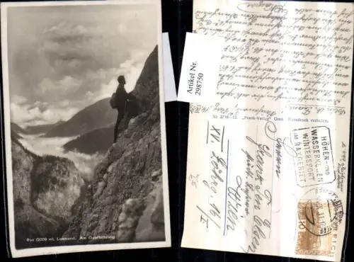 298750,Rax Loswand Quartettsteig Bergkulisse b. Reichenau Bergsteiger