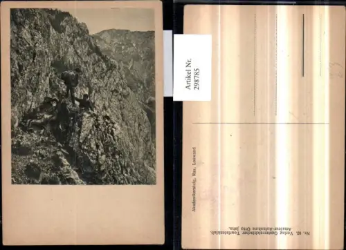 298785,Rax Loswand Akademikersteig Bergkulisse b. Reichenau Schwarzau Bergsteiger
