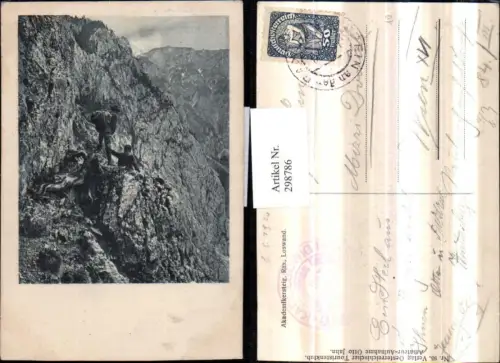 298786,Rax Loswand Akademikersteig Bergkulisse b. Reichenau Schwarzau Bergsteiger