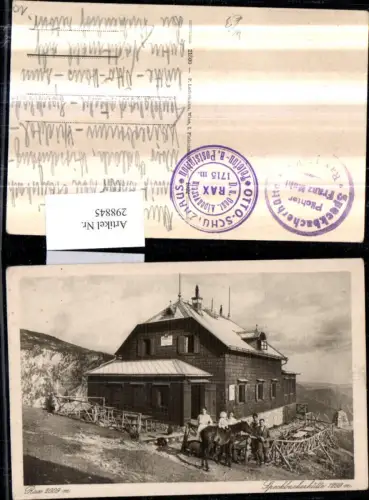 298845,Rax Speckbacherhütte Berghütte b. Breitenstein