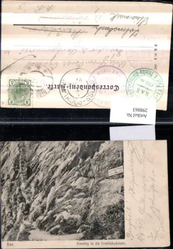 298863,Rax Einstieg in die Teufelsbadstube b. Reichenau pub Brüder Kohn B.K.W.I. 1097