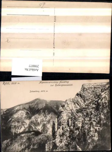 298877,Rax Alpenvereinssteig-Ausstieg Bergkulisse m. Hedwig-Aussicht b. Reichenau