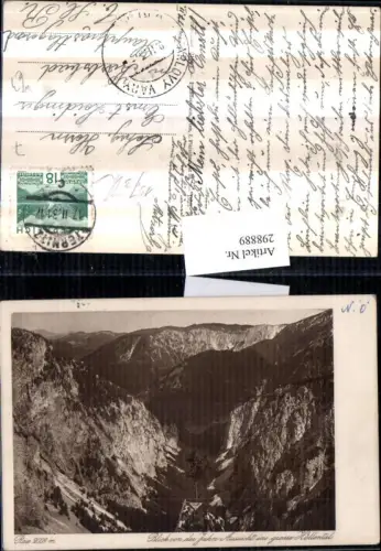 298889,Rax Blick von d. Jahn-Aussicht ins große Höllental Bergkulisse b. Reichenau