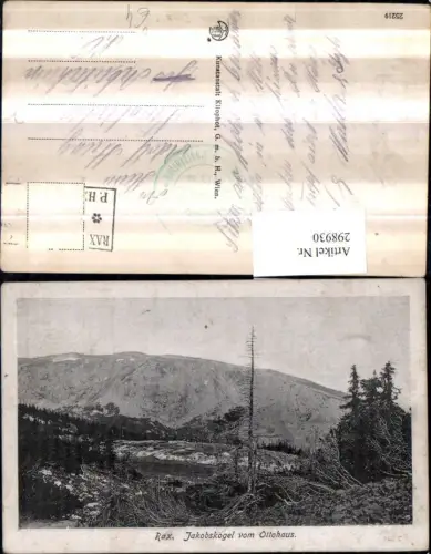 298930,Rax Jakobskogel vom Ottohaus Bergkulisse b. Reichenau pub Kilophot 25219