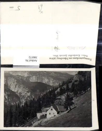 300572,Baumgartnerhaus a. Hochschneeberg Reichenau a. d. Rax Puchberg