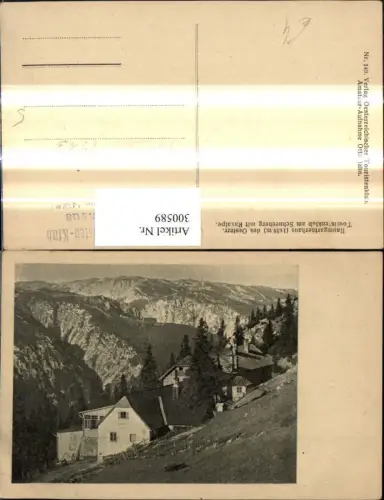 300589,Baumgartnerhaus a. Hochschneeberg Reichenau a. d. Rax Puchberg Raxalpe