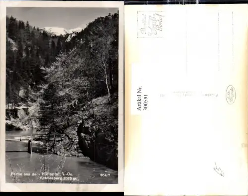 300591,Foto Ak Partie a. d. Höllental Schneeberg Brücke b. Schwarzwald
