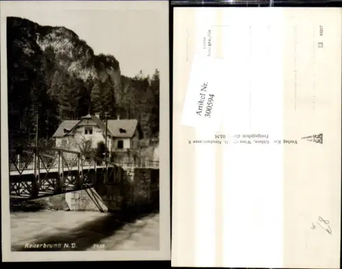 300594,Foto Ak Kaiserbrunn Brücke Reichenau a. d. Rax