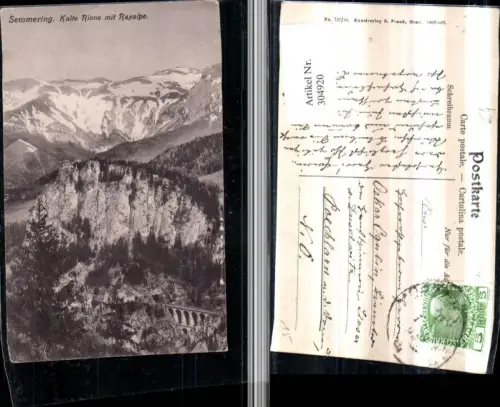 304920,Semmering Kalte Rinne Viadukt m. Raxalpe Bergkulisse