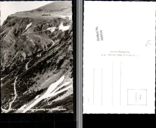 304934,Rax Schlangenweg zum Ludwighaus Berghütte b. Prein