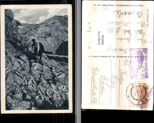 304936,Rax Am Karlsteig b. Prein Bergkulisse Bergsteiger