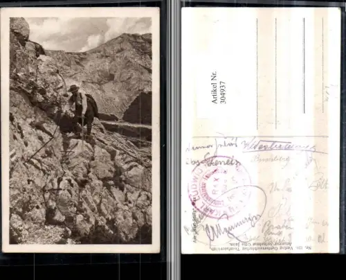 304937,Rax Am Karlsteig b. Prein Bergkulisse Bergsteiger