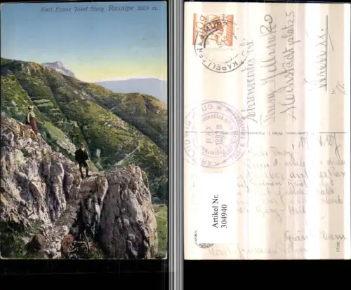 304940,Raxalpe Karl Franz Josef-Steig b. Prein Bergkulisse
