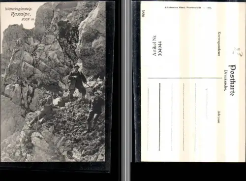 304944,Raxalpe Wetterkoglersteig b. Reichenau Prein Bergsteiger