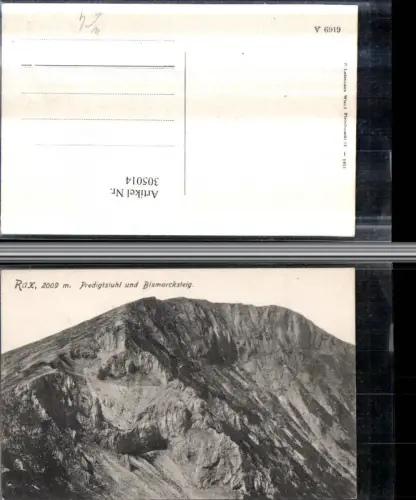 305014,Rax Predigtstuhl u. Bismarcksteig b. Prein Reichenau Bergkulisse