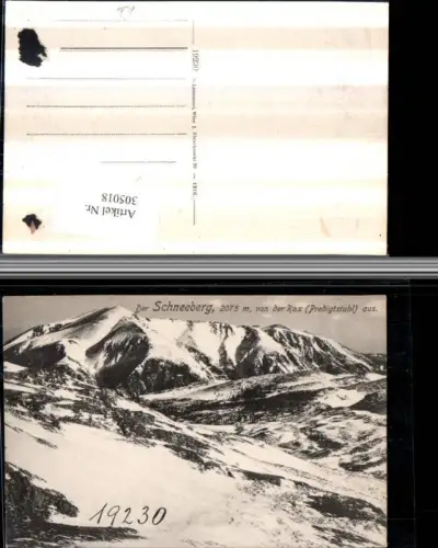 305018,Schneeberg von d. Rax Predigtstuhl b. Prein Reichenau Bergkulisse