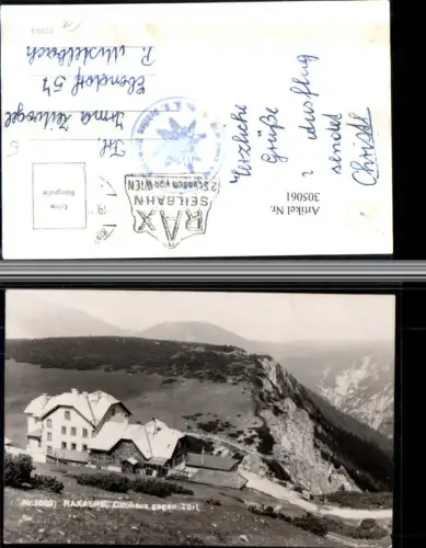 305061,Raxalpe Ottohaus Berghütte b. Reichenau geg. Törl