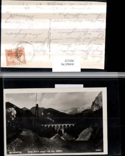 305125,Semmering Semmeringbahn Eisenbahn Kalte Rinne Viadukt geg. Rax Bergkulisse