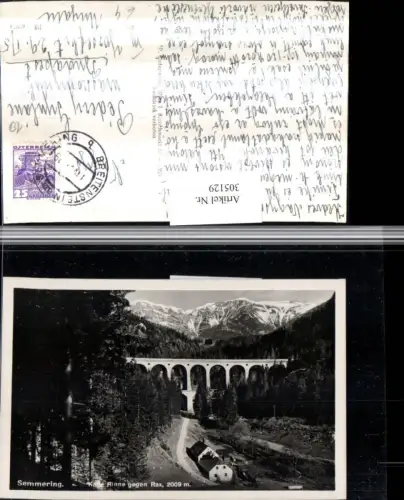 305129,Semmeringbahn Semmering Kalte Rinne Viadukt geg. Rax Bergkulisse