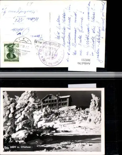 305211,Rax Ottohaus Berghütte b. Reichenau Winterbild