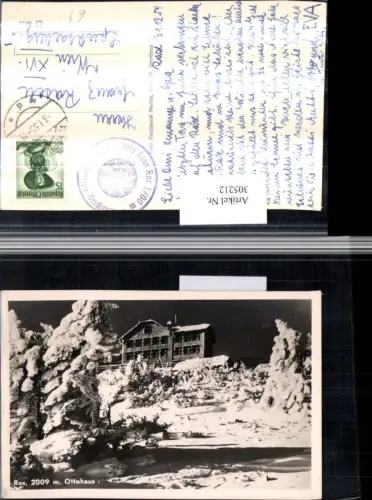 305212,Rax Ottohaus Berghütte b. Reichenau Winterbild