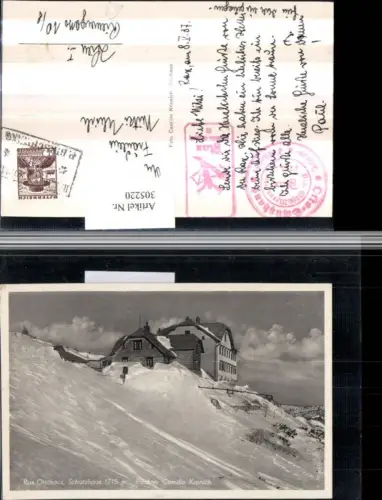 305220,Rax Ottohaus Schutzhaus Berghütte b. Reichenau Winterbild
