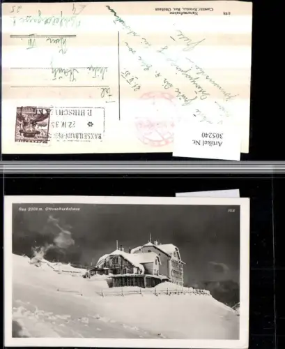 305240,Rax Otto-Schutzhaus Berghütte b. Reichenau Winterbild