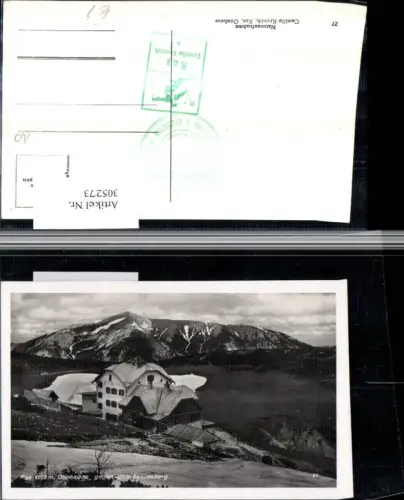 305273,Rax Ottohaus Berghütte geg. Schneeberg b. Reichenau Bergkulisse