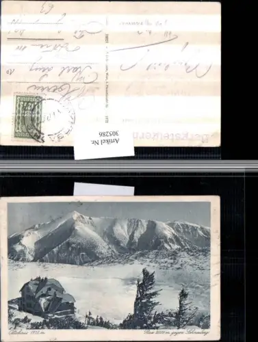 305286,Rax Ottohaus Berghütte geg. Schneeberg b. Reichenau Bergkulisse Winterbild