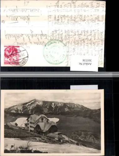 305338,Rax Ottohaus Berghütte geg. Schneeberg b. Reichenau Bergkulisse