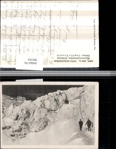 305354,Rax Otto-Schutzhaus Berghütte b. Reichenau Törlweg Winterbild