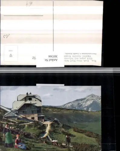 305366,Rax Erzherzog Otto-Schutzhaus Berghütte geg. Schneeberg b. Reichenau Bergkulisse