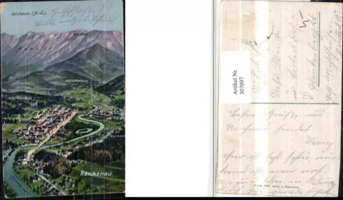 307097,Reichenau an d. Rax Totale m. Hirschwang Bergkulisse