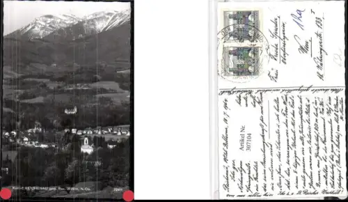 307104,Reichenau Teilansicht geg. Rax Bergkulisse