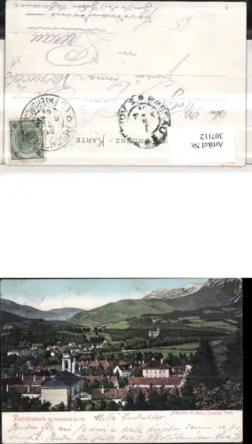 307112,Reichenau an d. Rax Teilansicht Kirche Bergkulisse