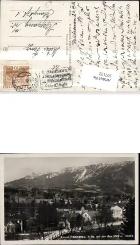 307132,Reichenau Teilansicht Feinkosthandlung m. Rax Bergkulisse