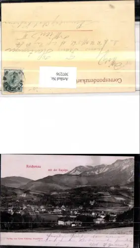 307236,Reichenau Totale m. Raxalpe Bergkulisse