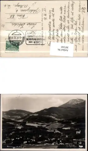307245,Reichenau an d. Rax Totale Bergkulisse