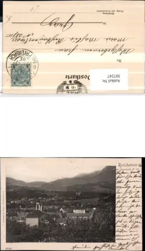 307247,Reichenau an d. Rax Teilansicht Kirche Bergkulisse