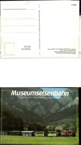 307255,Museumseisenbahn Eisenbahn m. Lok E1 u. E2 in d. Thalhofschleife in Reichenau