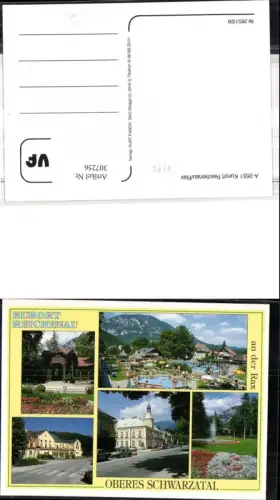 307256,Reichenau an d. Rax Freibad Springbrunnen Hotel Straßenansicht Mehrbildkarte