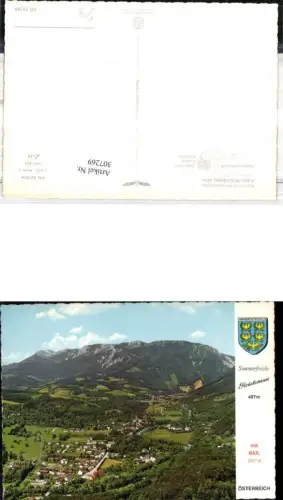 307269,Reichenau Totale m. Rax Bergkulisse pub Alpine Luftbild 59388