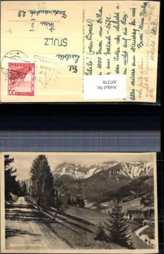 307370,Reichenau Prein Alpengasthof Raxblick geg. Rax Bergkulisse