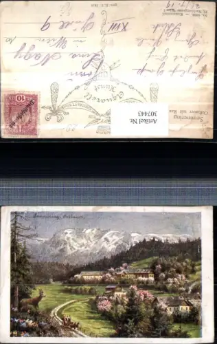 307443,Künstler AK Semmering Ortbauer m. Rax Bergkulisse pub H. Nachbargauer 5008