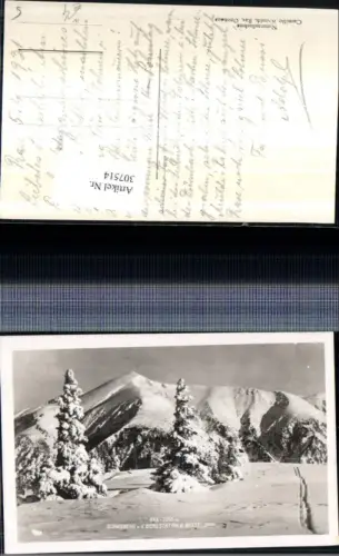 307514,Rax Schneeberg von d. Bergstation der Raxseilbahn b. Reichenau Bergkulisse Winterbild